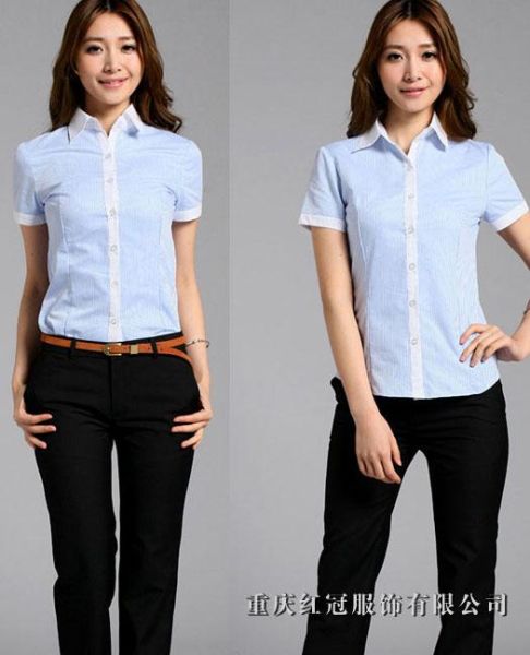 女士商務襯衫-45