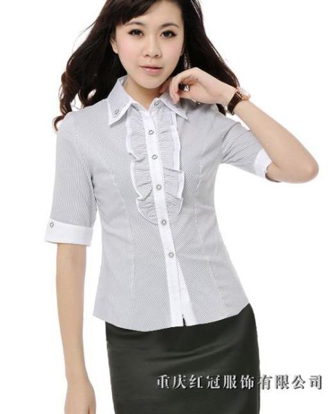 女士商務襯衫-64